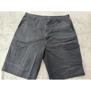 Swiss Cross Cargo Shorts Mens Size 40 Gray Hiking Fishing Outdoors Flap Pockets